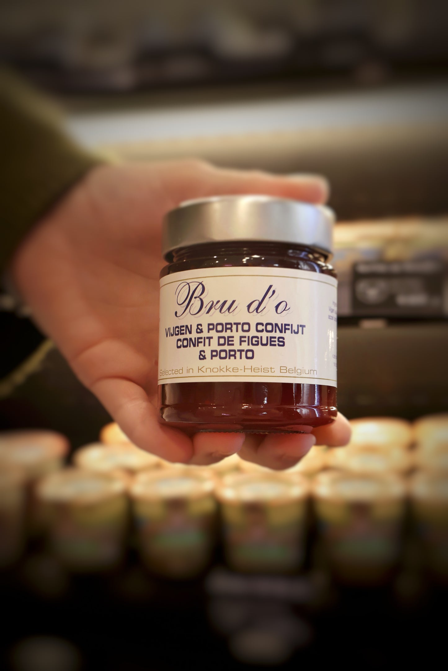 Confit de figues au Porto en bocal recette artisanale belge Knokke-Heist