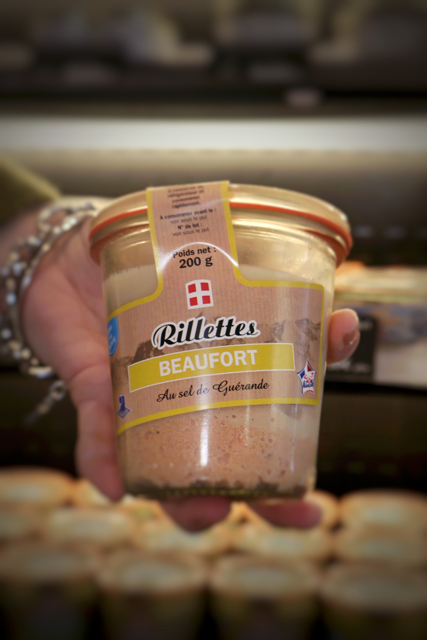 Rillettes de porc français au Beaufort 200g en bocale recette artisanale