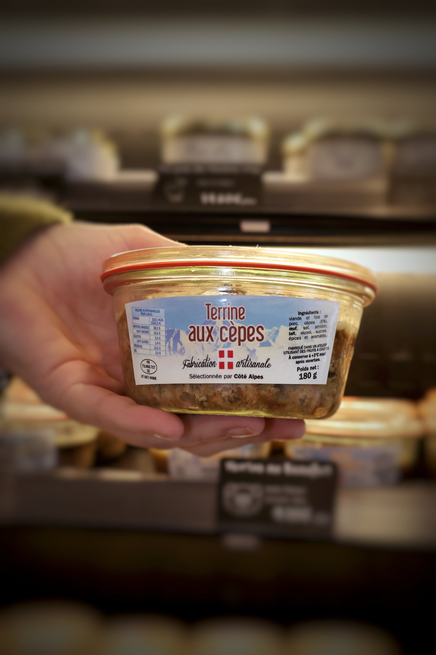 Terrine de porc aux cèpes en bocal 180g recette artisanale