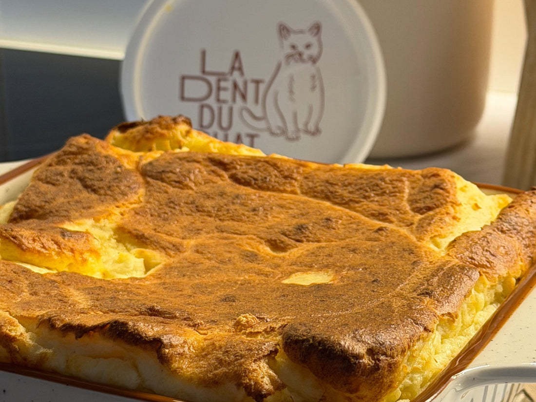 Soufflé au Comté AOP doré et gonflé à la sortie du four