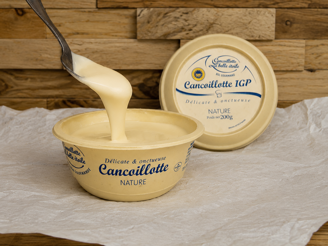 Pot de cancoillotte La Dent du Chat, fromage fondu de Franche-Comté