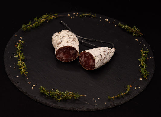Saucisson Artisanal à l'Ail des Ours, saucisson pur porc à l'ail des ours, Savoie