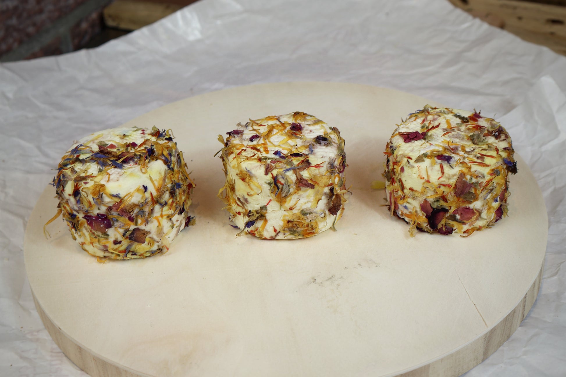 Crottin aux fleurs fromage de chèvre